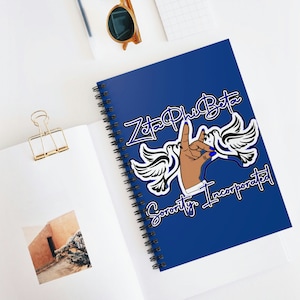 ZPB Spiral Notebook - Ruled Line | Zeta Phi Beta Notebook| Finer Woman | 1920 | Dove | Zeta Journal | Sorority Gifts | ZPhiB |