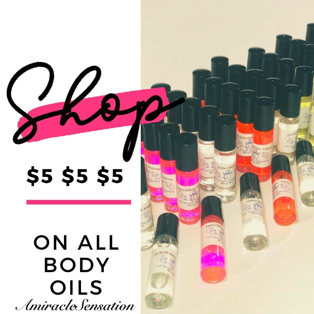 Women Body Oils Pure Oil 1/3 Oz Roll on Fragrances Uncut Body Oil