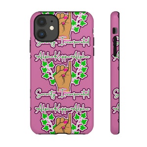 AKA Phone Cases | Alpha Kappa Alpha Cases | AKA | Pretty  | 1908 | Ivy | Aka Case | Sorority Gifts | J15 | Pink And Green | Iphone | Galaxy