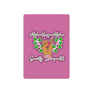 Cartes de poker AKA | Cartes Alpha Kappa Alpha | Alias | Jolie | 1908 | Lierre | Cartes Aka | Cadeaux pour sororité | J15 | Rose et vert | Cartes à jouer
