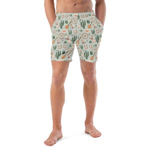 Western Men’s Swim Trunks | Western Swim Shorts | Matching Family Swim | Cowgirl & Cowboy Swim | Couples Swimwear | Western Beach Shorts