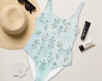 Traje de baño minimalista de una pieza, traje de baño de cintura alta, traje de baño minimalista para mujer, traje de baño bohemio