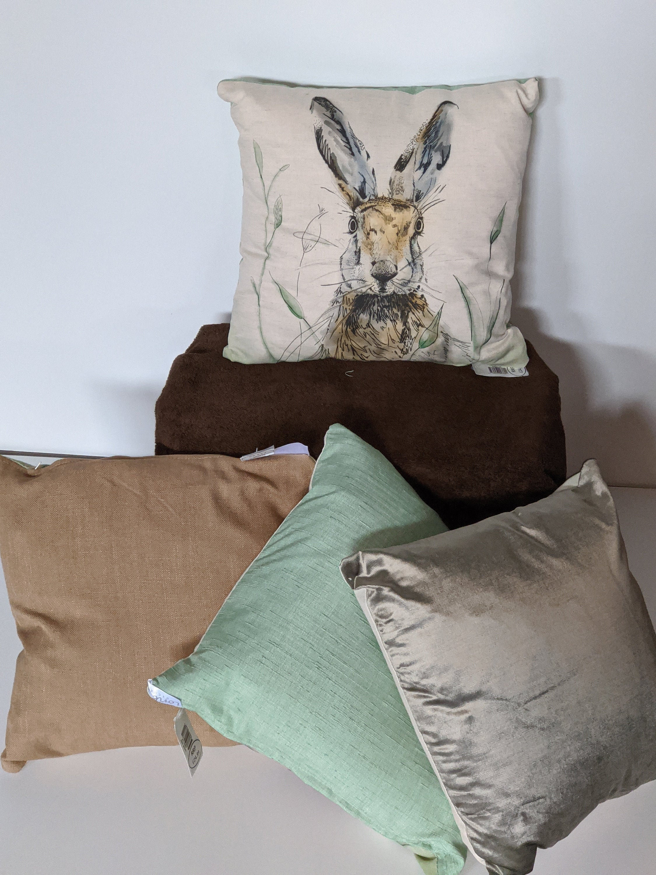 grey hare cushion