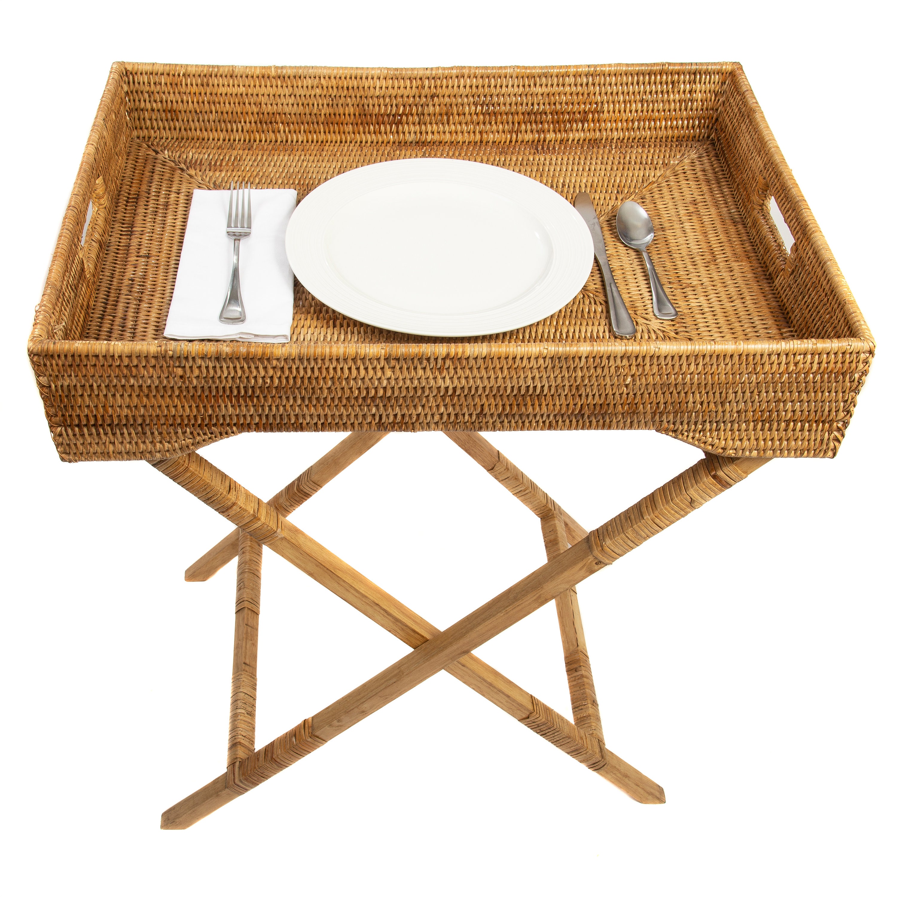 Artifacts Rattan Butler Tray Table Etsy UK