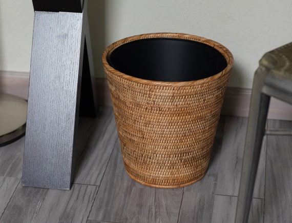 Artifacts Rattan™ Round Tapered Waste Basket With Metal Liner 