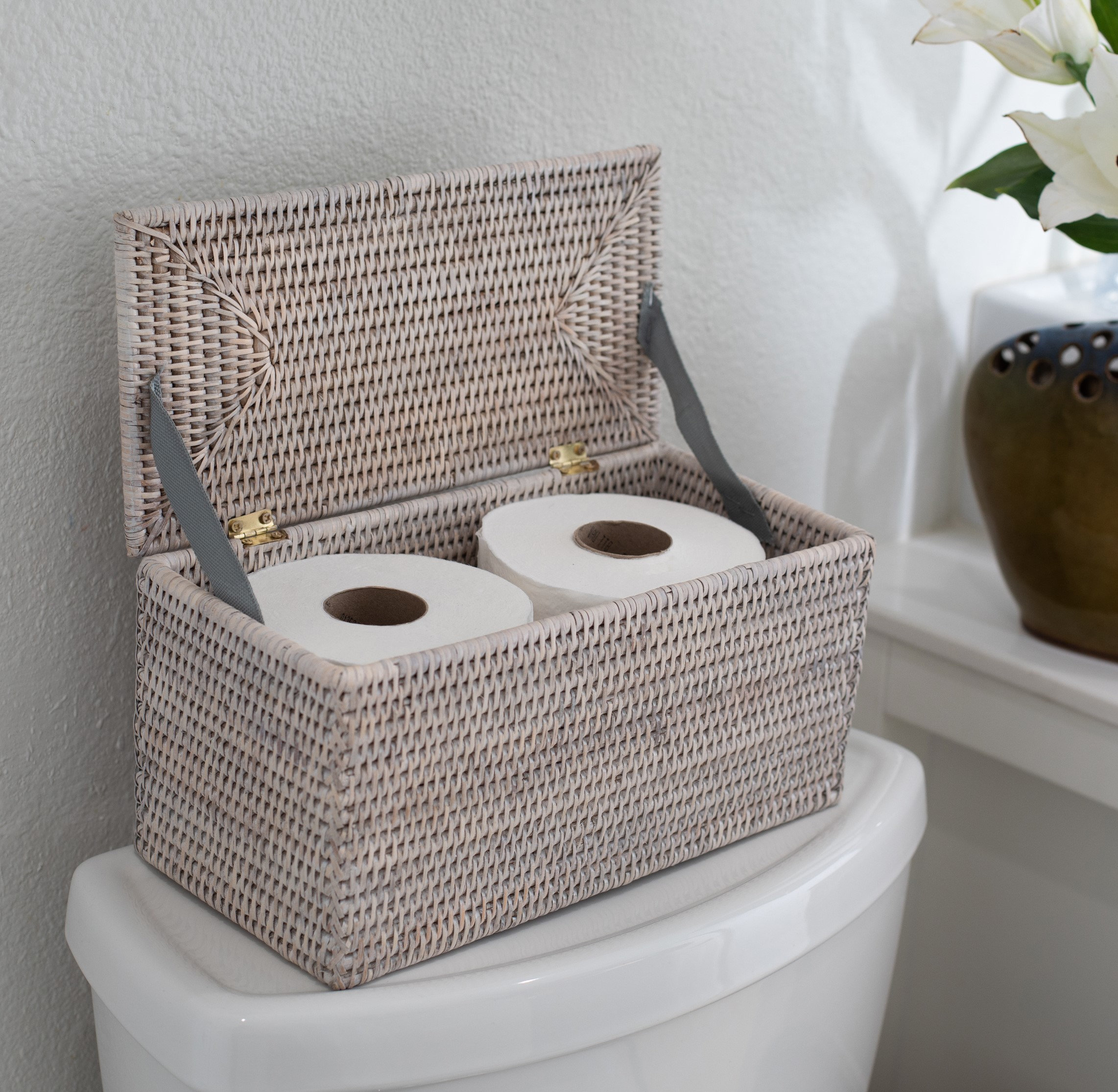 Artifacts Rattan™ Double Toilet Roll Holder - Artifacts Trading Company