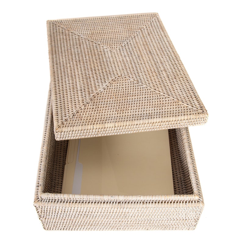 Artifacts Rattan™ Storage Box with Lid Flat Legal File Etsy