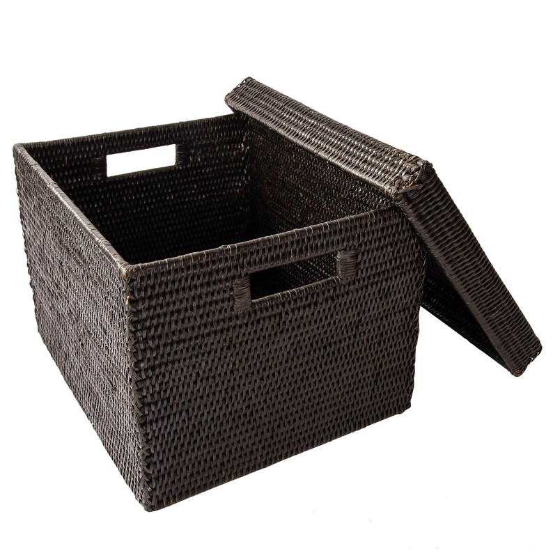 Artifacts Rattan™ Storage Box With Lid Letter File Etsy