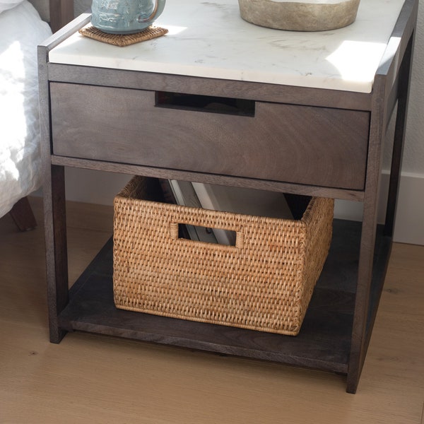 Artifacts Rattan™  Square Storage Basket With Handles