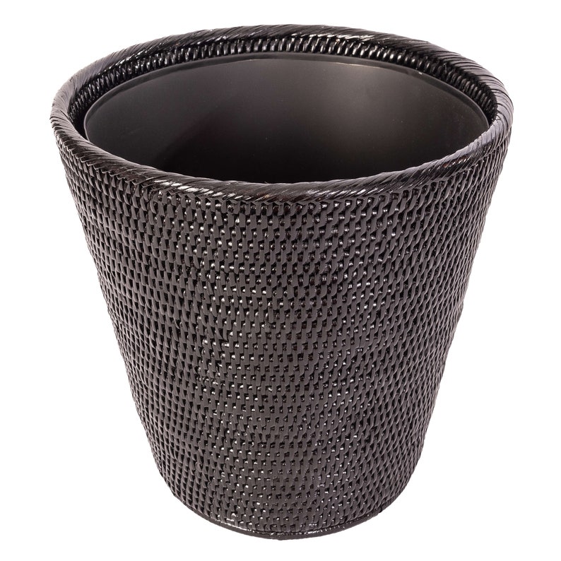 Artifacts Rattan™ Round Waste Basket With Metal Liner - Etsy