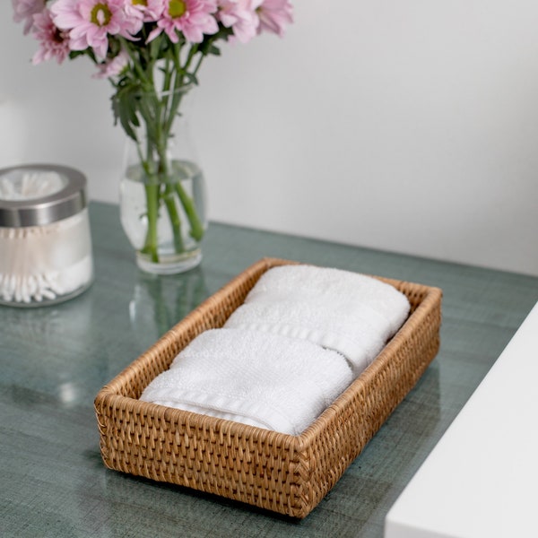 Rattan Guest Towel Holder main image 1