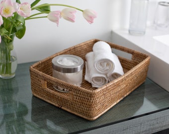 Artifacts Rattan™ Rectangular Shelf Basket with Rounded Corners