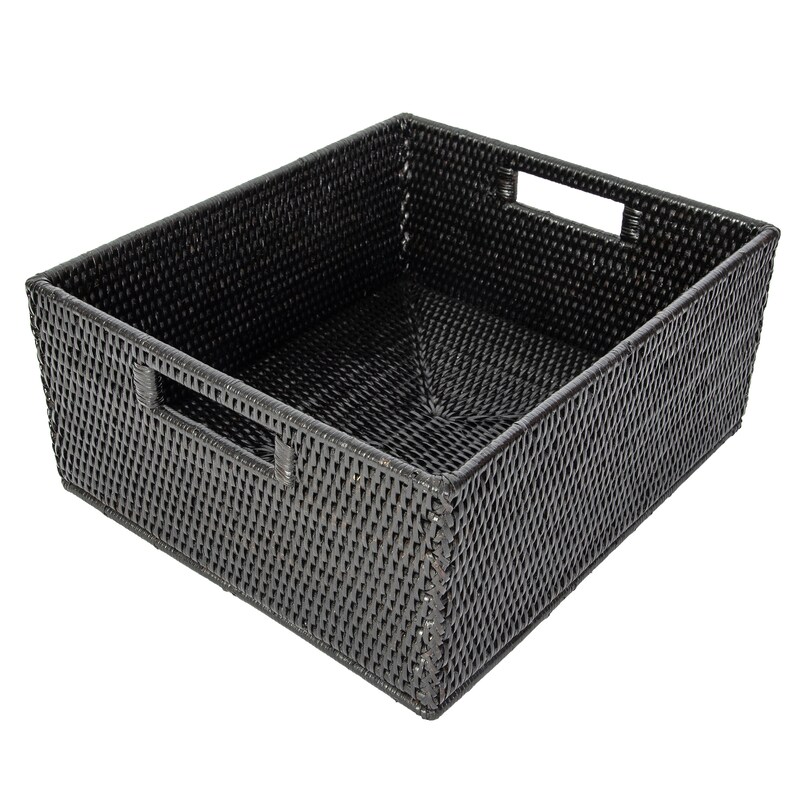 Artifacts Rattan™ Rectangular Basket With Cutout Handles Etsy