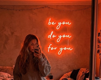 Custom Neon Sign Quote | Design Your Own Text Light | Bedroom Wall Decor | Daily Affirmation Mantra | Gift for Teen Girl