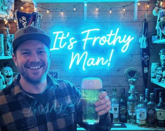 Custom Quote Neon Sign | Backyard Pub Shed Decor | Garden Patio Bar Light | Funny Man Cave Gift Dad Husband | Tiki Slogan