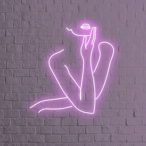 SEXY LADY neon sign, Female Body neon light sign for Spa Signage wall decor, LED Neon Sign, Bedroom bathroom decor