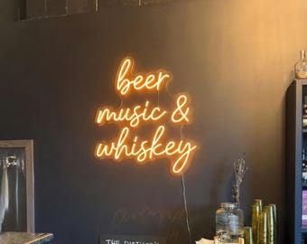 Custom Home Bar Neon Sign | Speakeasy Wall Decor | Whiskey Lounge Light | Man Cave Pub Sign | Personalized Brewery Art | Funny Beer Quote