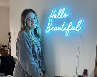 Custom Neon Sign for Beauty Room | Mirror Wall Decor | Salon Studio Logo | Makeup Vanity Light | Personalized Gift for Her