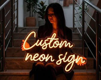 Custom Neon Sign Personalized, LED Name Light for Wedding Backdrop, Business Logo Signage, Bedroom Wall Decor, Unique Gift for Her