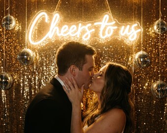 Custom Neon Sign Wedding Backdrop | Design Your Own Text Logo | Party Photo Booth Prop | LED Light Up Wall Decor | Personalized Gift Art