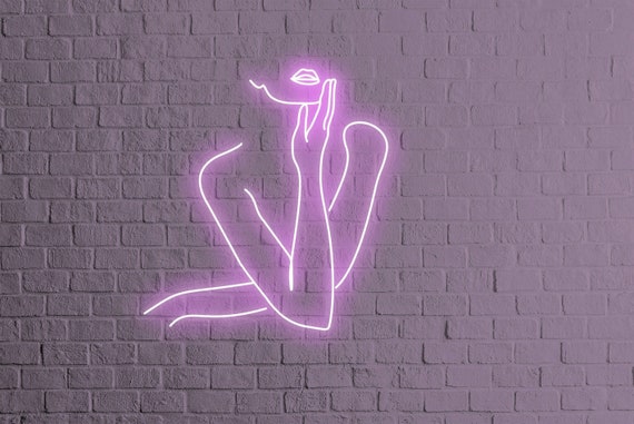 SEXY LADY Neon Sign, Female Body Neon Light Sign for Spa