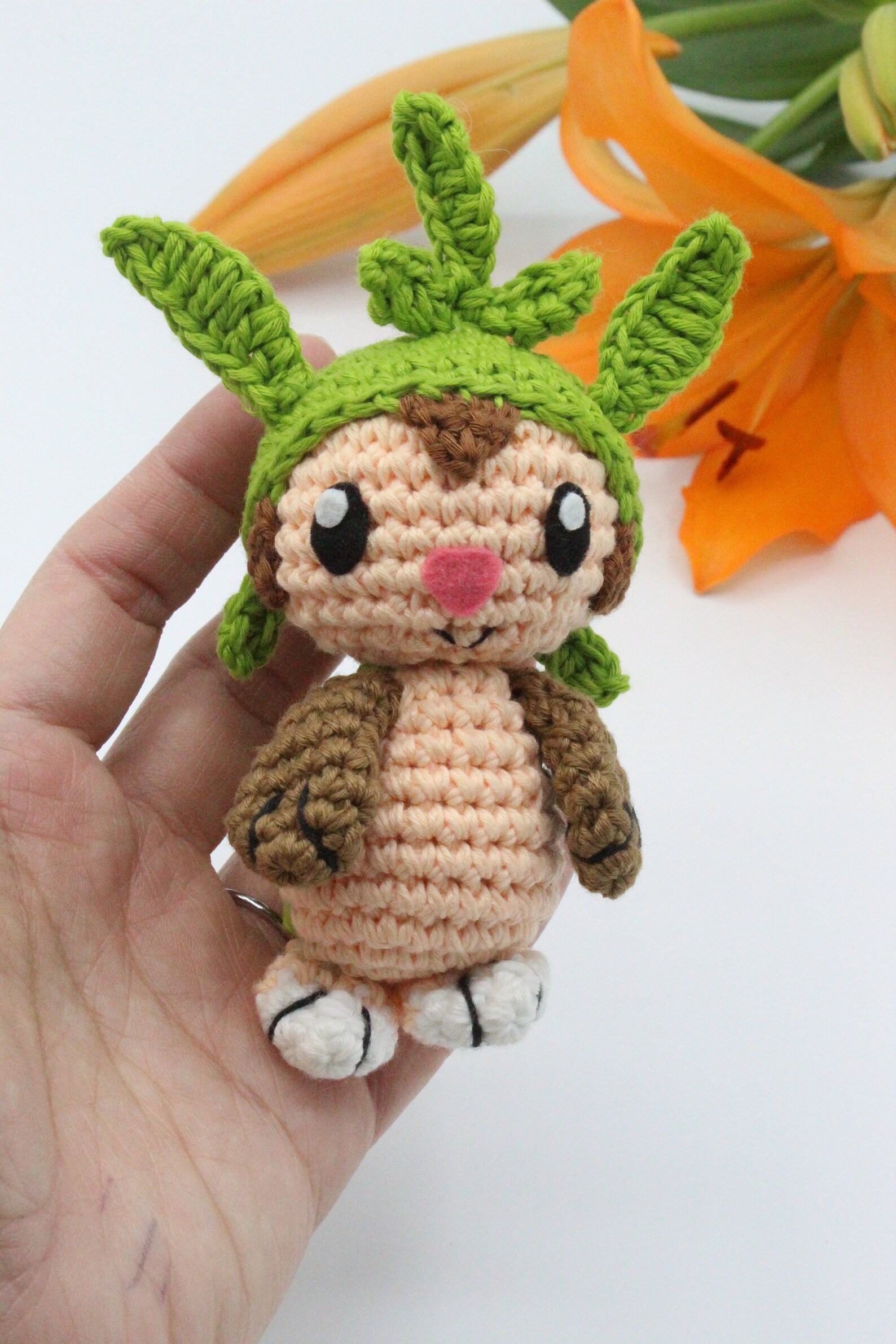 Handmade Pokemon Chespin Keychain Pokémon Amigurumi | Etsy