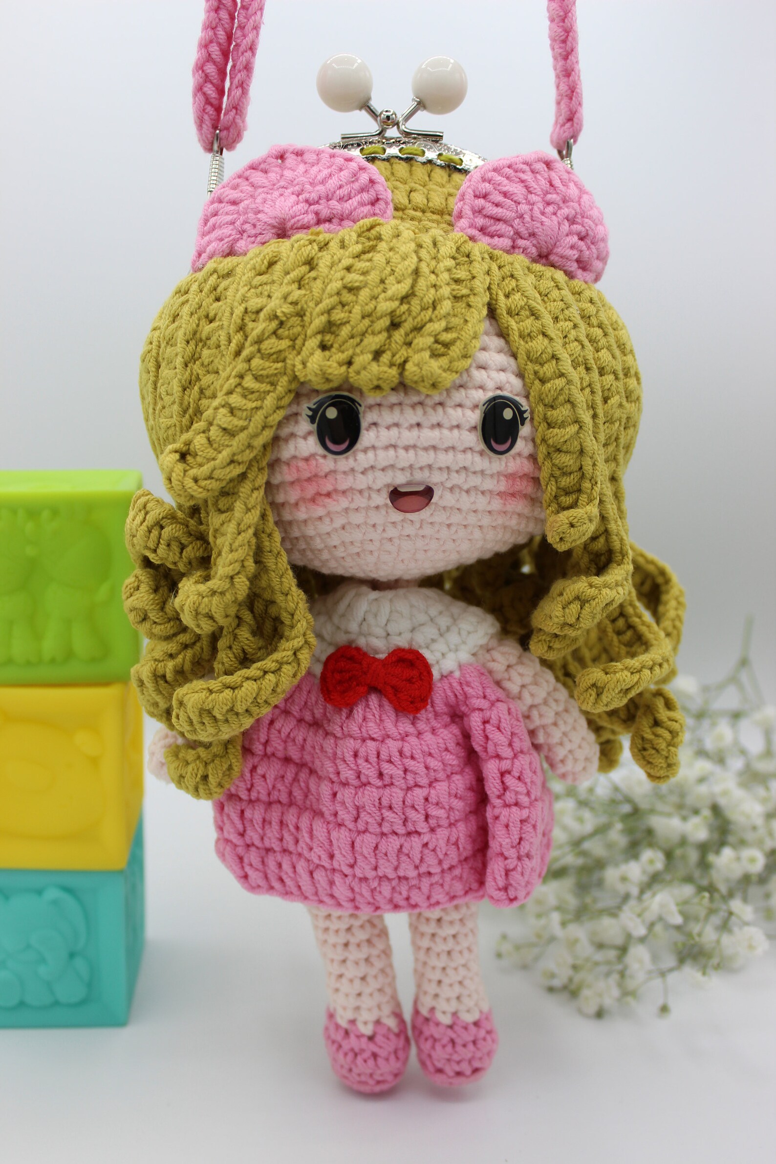 Pink Princess Crochet Toddler Purse Little Girl Purse Etsy