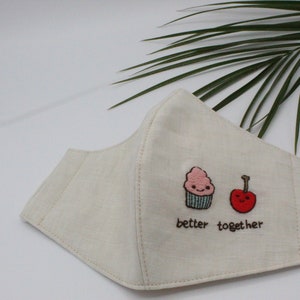 Spring mask, hand embroidered face mask; Fabric, Washable, Reusable /Anti-Dust/100% cotton/ship fast/ Comfortable/ quality Adult Face Mask