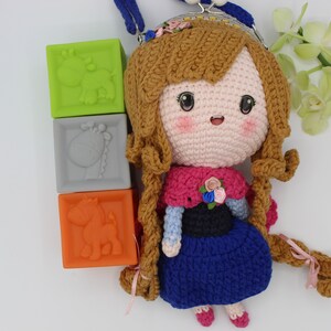 Anna Frozen Princess purse, Crochet Toddler Purse, Little Girl Purse, Birthday Gift, Little Girl Gift, Christmas gift, Little Girl gift P2