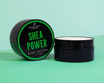 Shea Power Body Butter with Whipped Shea Butter, Mango Butter, Sweet Almond and Vanilla Oils and Vitamin E