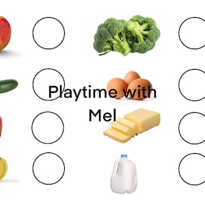 Toddler grocery list~Montessori toddler activity ~ Montessori material ~ independent toddler