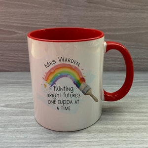 Teacher Gift | Rainbow Mug | Teacher Thank you | Headteacher Gift