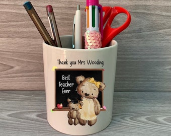 Teacher Gift | Personalised Pen Pot | Teacher Thank You | Headteacher Gift