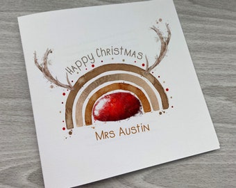 Personalised Christmas Card | Personalised Gift | Reindeer Card