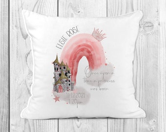 Personalised Princess Cushion | Nursery Decor | Personalised New Baby Gift