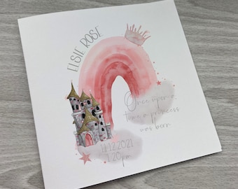 Personalised New Baby Card | Welcome to the world Baby Girl Card
