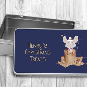Personalised Christmas Treat Tin | Christmas Sweet Tin | Christmas Gift
