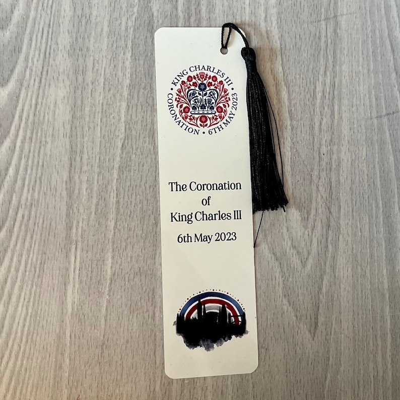 King Charles III Coronation Bookmark Coronation 2023 Etsy UK