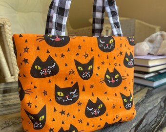 Halloween tote bag treat size handmade