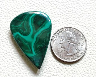 65.70 Cts Top Quality Natural Malachite Cabochon Gemstone For Making Jewelry Pendant Size Pear Shape Loose Malachite Cabochon Gemstone