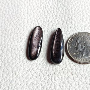 02Pcs Amazing Natural Hypersthene Cabochon Gemstone| Amazing Fire Hypersthene For Making Jewelry| Hypersthene Cabs Available At Cheap Price