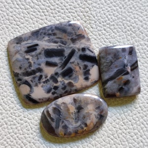 3Pcs Picasso Jasper Mix Shape Cabochon Loose Gemstone For Making Jewelry/Picasso Jasper Cabochon/Flat Back Picasso Jasper Gemstone AL