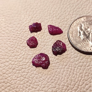 Rubi Africano de Forma Natural, Fatias de Rubi Africano Lote Bruto | Rubi Africano para Fazer Joias, Rubi Bruto Não Polido, Cristais de Cura | Presentes