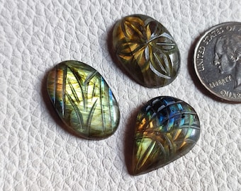 Smooth Polished Multi Flashy Labradorite Carved Stone| Loose Labradorite Carving| Carved Labradorite| Rainbow Labradorite Carving| Gifts