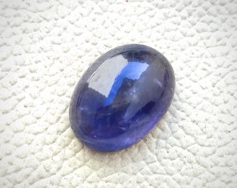 May include: A deep purple oval-shaped gemstone with a smooth, polished surface.