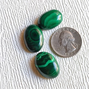 AAA+ Quality Natural Malachite Cabochon Gemstone| Ring Size Oval Shape Malachite| Smooth Polished Malachite Gemstone| Malachite Cabs Lot