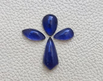 4Pcs Lot Clean Good Colour Marvellous Top Grade Quality 100% Natural Iolite Sunstone  Cabochon Lot Loose Gemstone For Making Jewelry