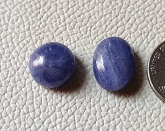 02 Pieces Fine Quality Natural Tanzanite Cabochon Gemstone For Making Jewelry Ring Size Mix Shape Loose Gemstone December Birthstone