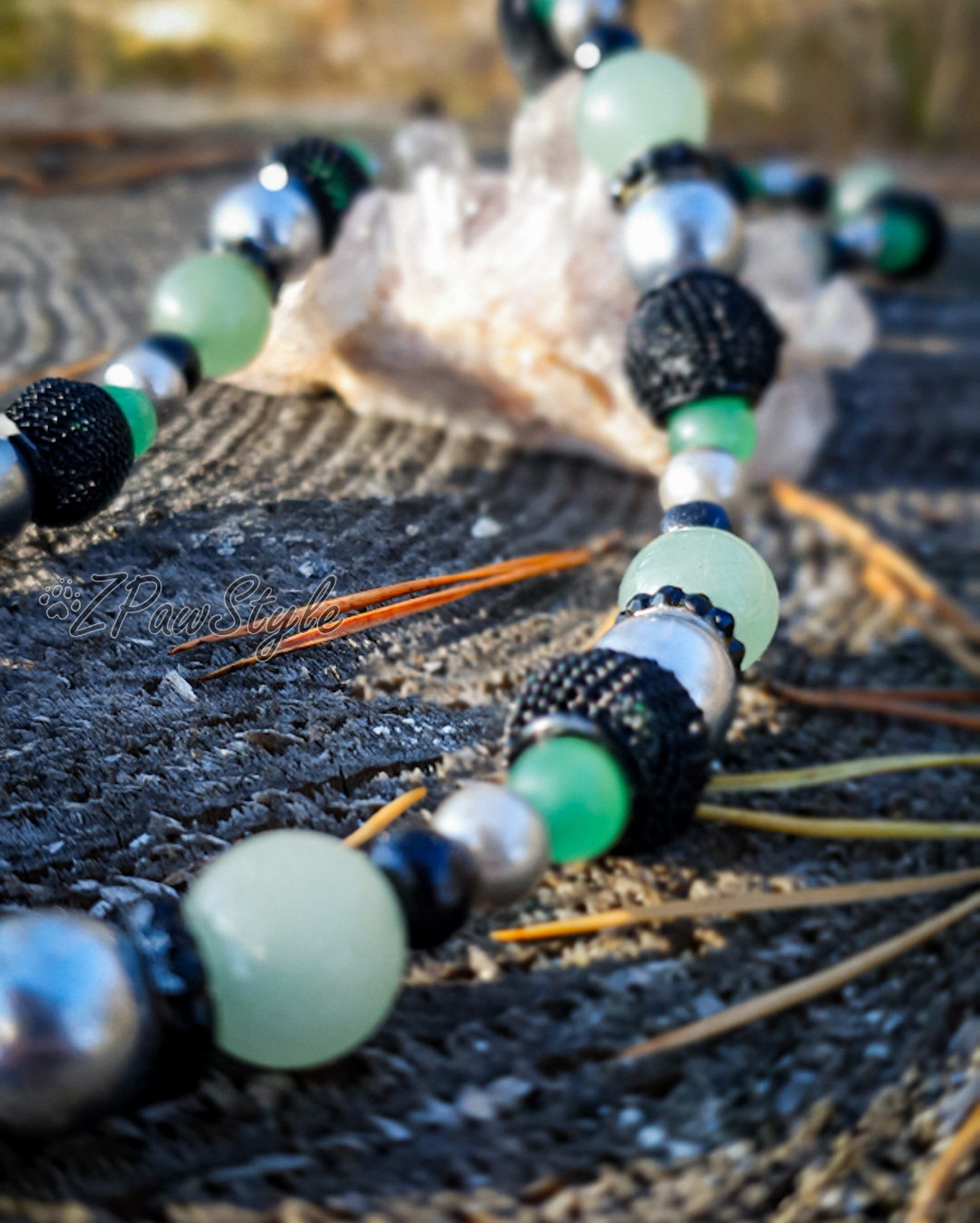 Beaded Necklace Collar Jewellery For Dogs Staffy Pitbull Etsy