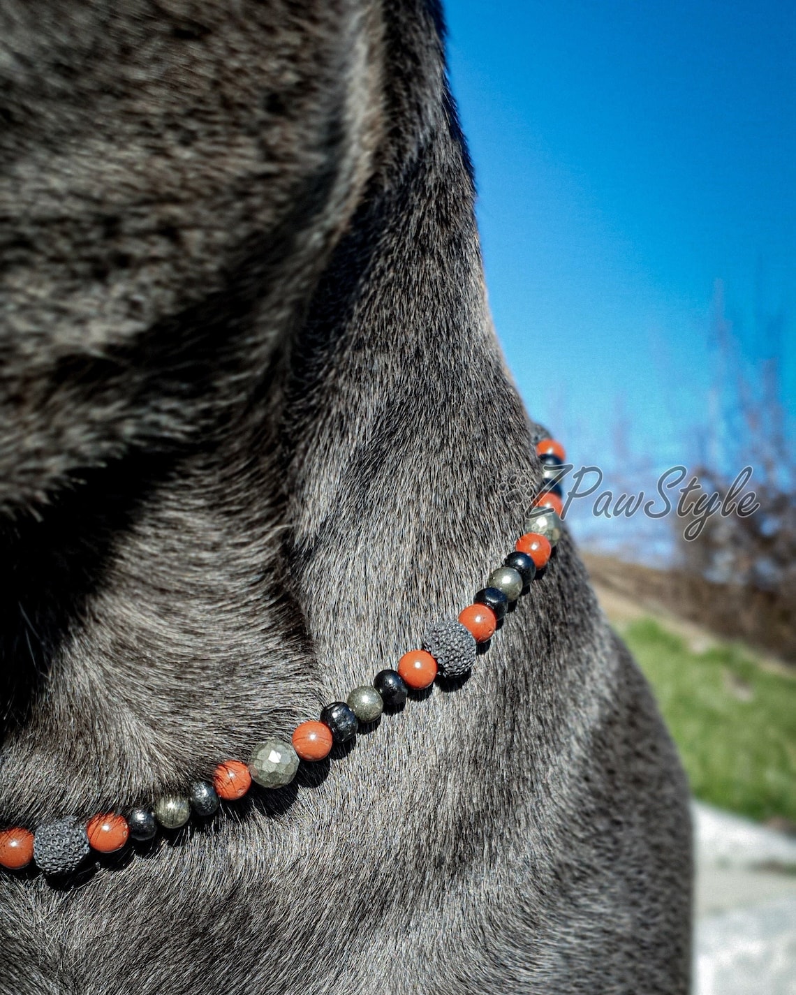 Beaded Necklace Collar Jewellery for Dogs Staffy Pitbull Etsy